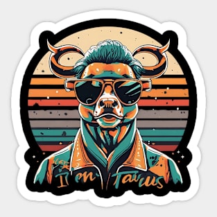 Taurus Sunset Dreamscape: Zodiac Vacation Vibes Sticker